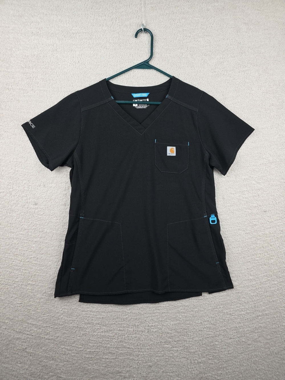 Carhartt Force Modern Fit Size Small Black Scrub Top